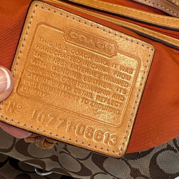 Coach Backpack Purse Handbag Vintage Y2K Jacquard Signature Logo Drawstring HTF - Picture 16 of 16